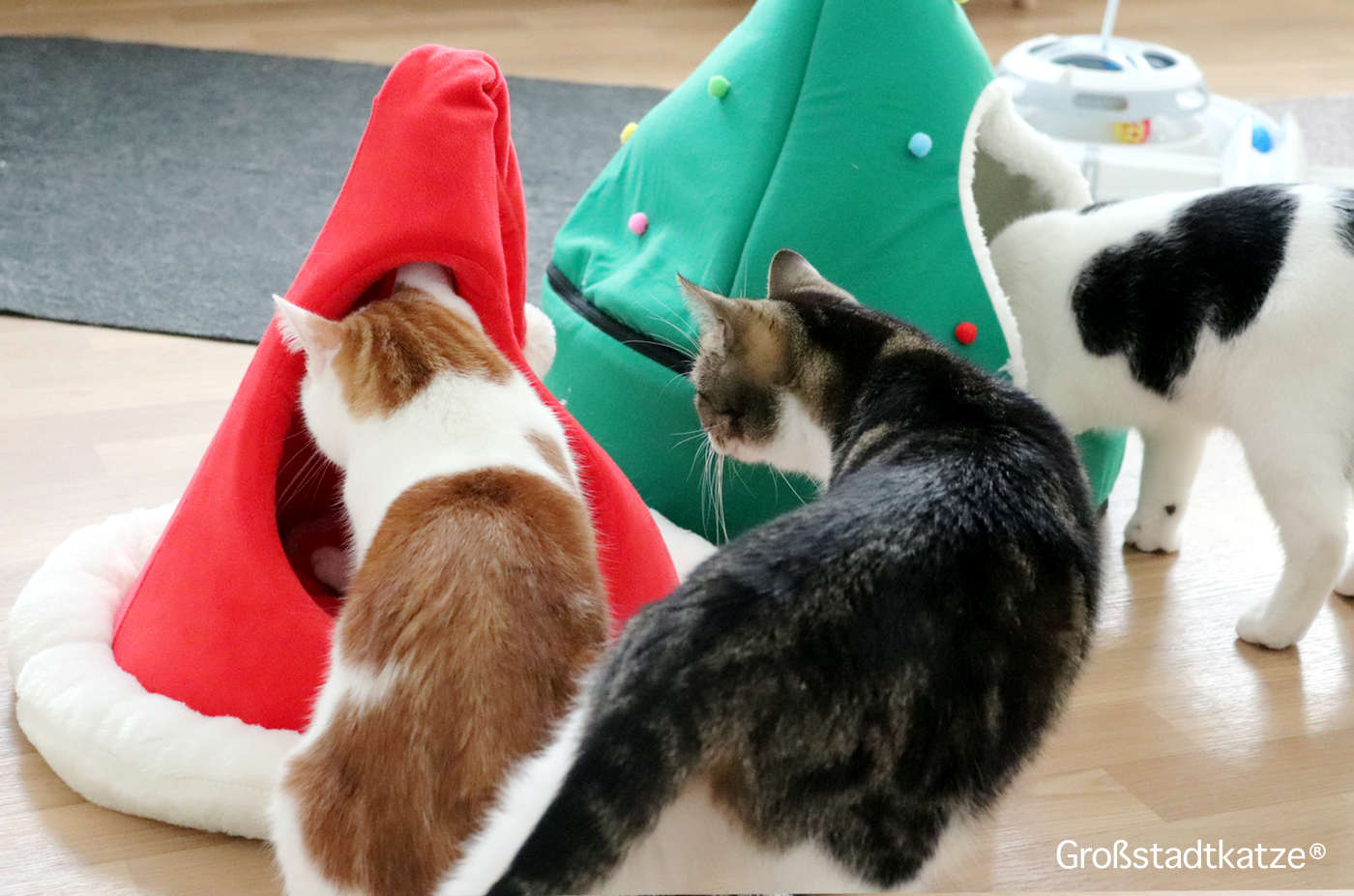 Jodimitty Katzenbett Weihnachten | Katzenhöhle Weihnachtsbaum