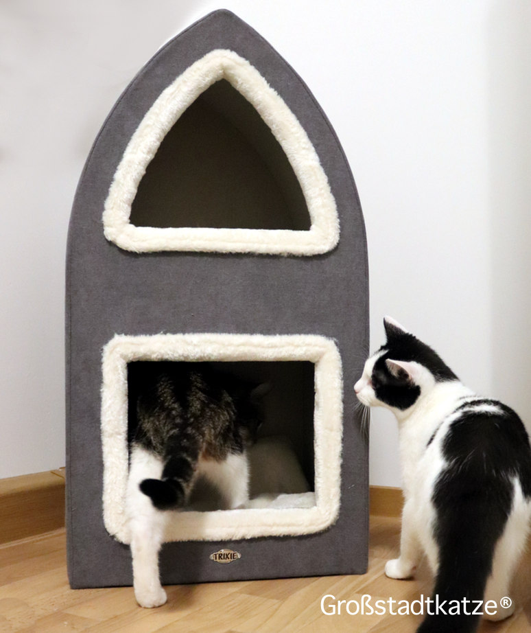 TRIXIE Cat Tower Marcy | Kratztonne Katze | Rückzugsort Katze
