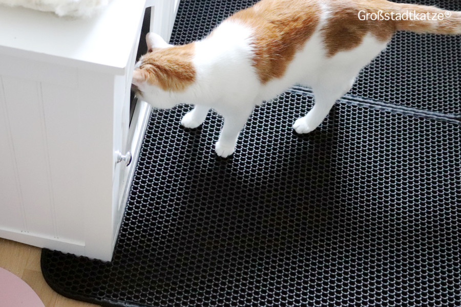 Rutschfeste Katzenklo Matte nach Maß | Vorleger Katzentoilette nach Maß
